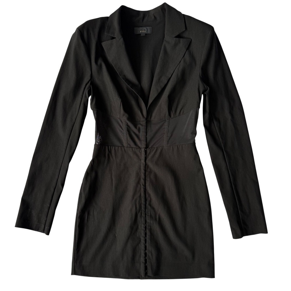 MICHAEL COSTELLO X REVOLVE Chase Jacket Dress Black Mini Blazer Dress Size Small